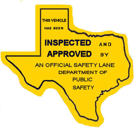 1945 Texas Safety Lane Inspection Sticker